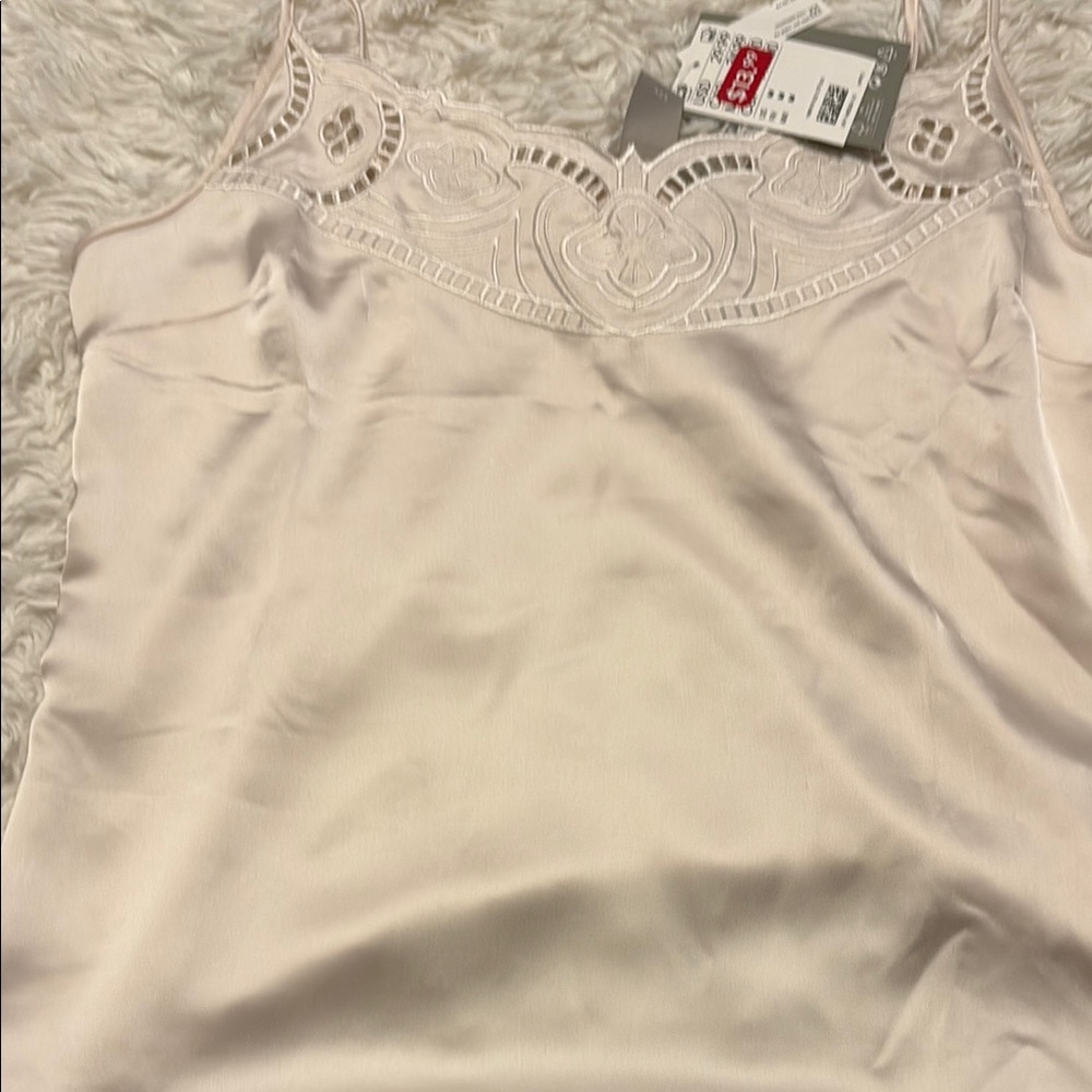 H&M Cream Sleeveless Lace Camisole